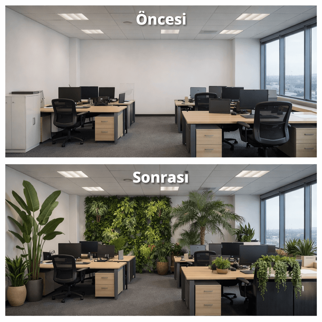 Ofis için yapay bitki